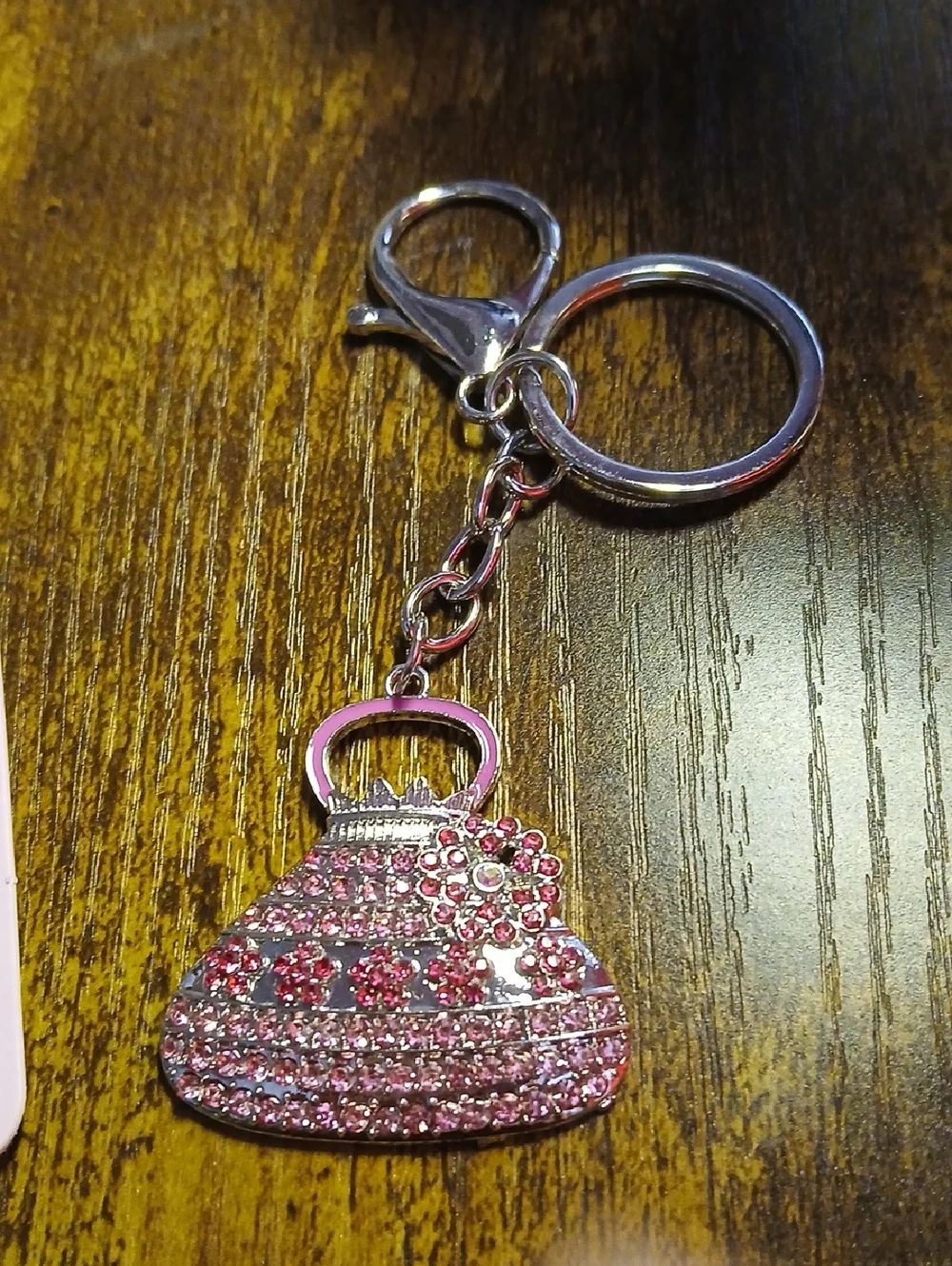Bag Charm Chain And Crystal Purse Keychain Bundle